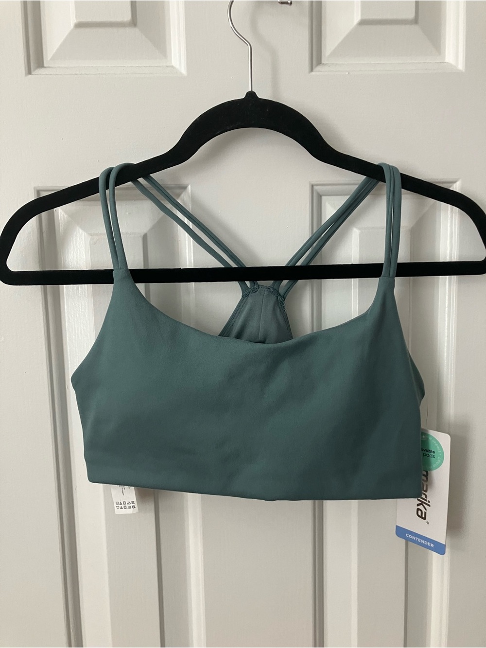 Marika Teal Strappy Sports Bralette